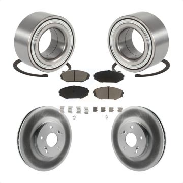 Front Wheel Bearing Coated Disc Brake Rotors And Ceramic Pads Kit For 2001-2002 Acura MDX KBB-118274
