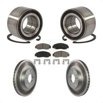 Front Wheel Bearing Coated Brake Rotor And Pad Kit For 2006-2010 Honda Civic GX with 1.8L KBB-118277