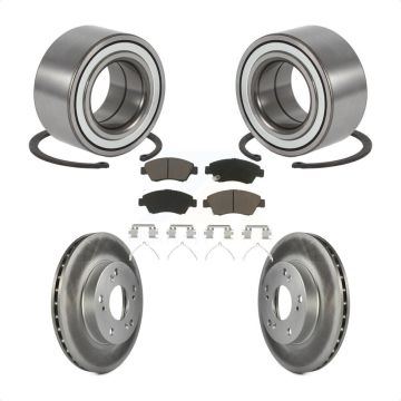 Front Wheel Bearing Coated Disc Brake Rotor And Ceramic Pad Kit For Honda Civic Acura RSX KBB-118280