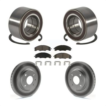 Front Wheel Bearing Coated Disc Brake Rotor And Ceramic Pads Kit For 2008-2011 Ford Focus KBB-118288