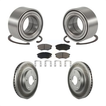 Front Wheel Bearing Coated Disc Brake Rotor & Pad Kit For Hyundai Tucson Kia Sportage FWD KBB-118296