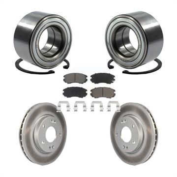 Front Wheel Bearing Coated Disc Brake Rotors And Ceramic Pads Kit For Hyundai Elantra KBB-118305