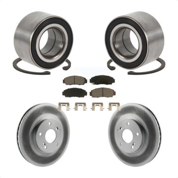 Front Wheel Bearing Coated Disc Brake Rotors And Pads Kit For Honda Accord Acura TSX TL KBB-118316
