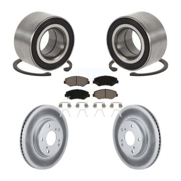 Front Wheel Bearing Coated Disc Brake Rotors And Ceramic Pads Kit For Honda Civic KBB-118319