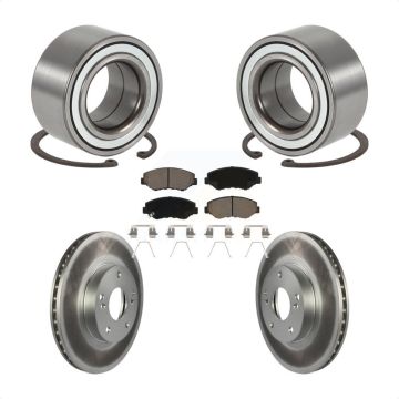 Front Wheel Bearing Coated Disc Brake Rotors And Pads Kit For 2003-2011 Honda Element EX KBB-118324