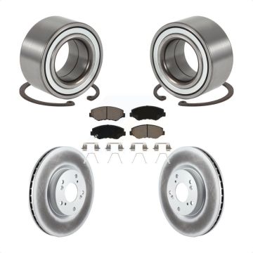 Front Wheel Bearing Coated Disc Brake Rotor And Ceramic Pads Kit For 2005-2006 Honda CR-V KBB-118328
