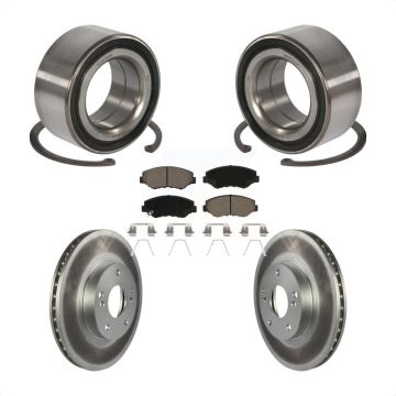 Front Wheel Bearing Coated Disc Brake Rotors And Ceramic Pads Kit For Honda Accord KBB-118329