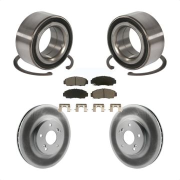 Front Wheel Bearing Coated Disc Brake Rotors And Pads Kit For Honda Accord Acura TSX KBB-118330