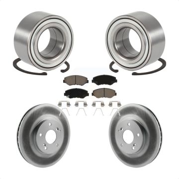 Front Wheel Bearing Coated Disc Brake Rotor And Ceramic Pad Kit For 2003-2004 Honda Pilot KBB-118331