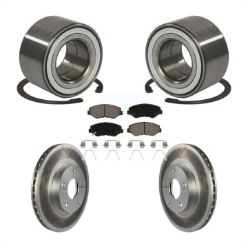 Front Wheel Bearing Coated Disc Brake Rotors And Ceramic Pads Kit For 2016 Honda CR-Z KBB-118332