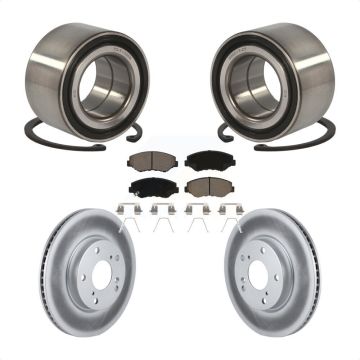 Front Wheel Bearing Coated Disc Brake Rotors And Ceramic Pads Kit For Honda Civic KBB-118335