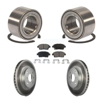 Front Wheel Bearing Coated Disc Brake Rotor And Ceramic Pad Kit For 2001-2005 Toyota Echo KBB-118337