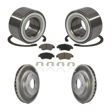 Front Wheel Bearing Coated Disc Brake Rotor And Ceramic Pads Kit For 2011-2015 Honda CR-Z KBB-118344