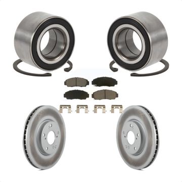 Front Wheel Bearing Coated Brake Rotor Pads Kit For 04-05 Acura TL Automatic transmission KBB-118356