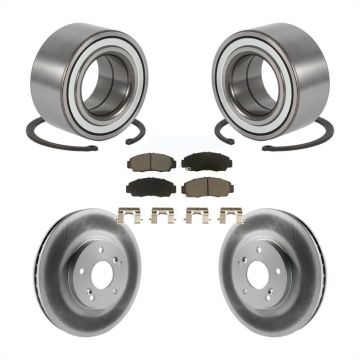 Front Wheel Bearing Coated Disc Brake Rotors And Ceramic Pads Kit For Acura TL CL KBB-118357