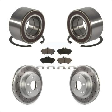 Front Wheel Bearing Coated Disc Brake Rotors And Ceramic Pads Kit For Mercedes-Benz C300 KBB-118358