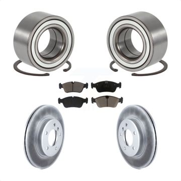 Front Wheel Bearing Coated Disc Brake Rotors And Pads Kit For 2001-2005 BMW 325i 325xi KBB-118363