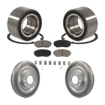 Front Wheel Bearing Coated Disc Brake Rotor And Ceramic Pads Kit For 2007-2015 Mazda CX-9 KBB-118364