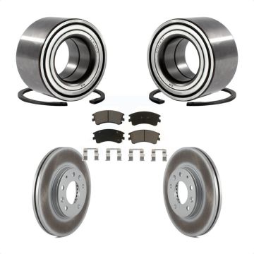 Front Wheel Bearing Coated Disc Brake Rotors And Ceramic Pads Kit For 2003-2005 Mazda 6 KBB-118372