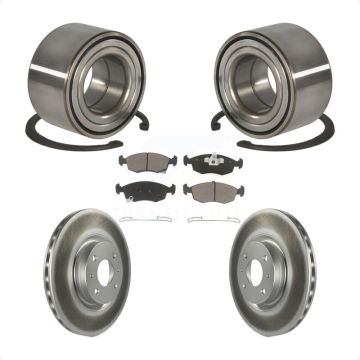 Front Wheel Bearing Coated Disc Brake Rotors And Ceramic Pads Kit For Fiat 500 KBB-118376