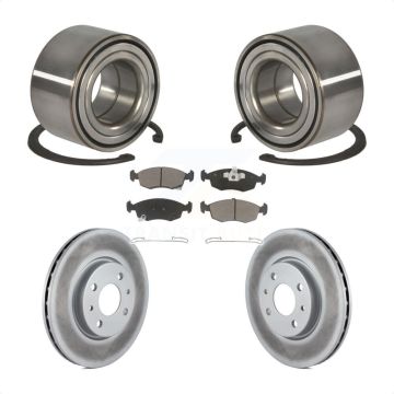 Front Wheel Bearing Coated Disc Brake Rotors And Ceramic Pads Kit For Fiat 500 KBB-118377
