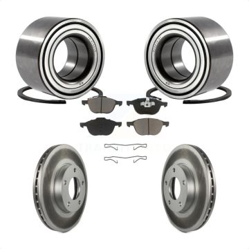 Front Wheel Bearing Coated Disc Brake Rotors And Ceramic Pads Kit For Mazda 3 KBB-118382