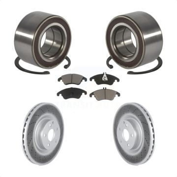 Front Wheel Bearing Coated Disc Brake Rotors And Pads Kit For Mercedes-Benz E400 E550 KBB-118388