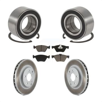 Front Wheel Bearing Coated Disc Brake Rotors And Ceramic Pads Kit For Mercedes-Benz E320 KBB-118403
