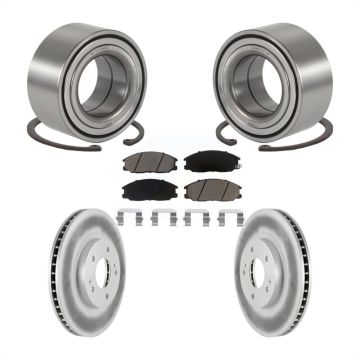 Front Wheel Bearing Coated Disc Brake Rotors And Ceramic Pads Kit For Hyundai Santa Fe KBB-118408