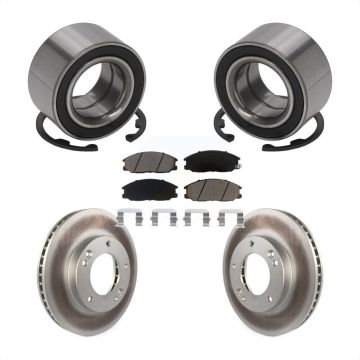 Front Wheel Bearing Coated Disc Brake Rotor And Ceramic Pad Kit For 2003-2006 Kia Sorento KBB-118409