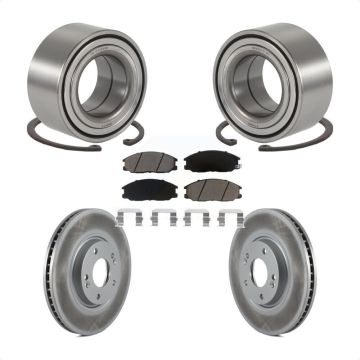 Front Wheel Bearing Coated Disc Brake Rotors And Ceramic Pads Kit For Hyundai XG350 KBB-118411
