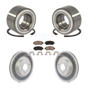 Front Wheel Bearing Coated Disc Brake Rotors And Ceramic Pads Kit For Toyota Yaris iA KBB-118425