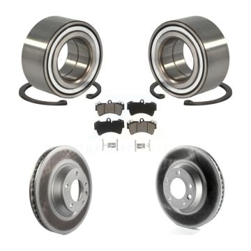 Front Wheel Bearing Coated Brake Rotor And Pad Kit For Audi Q7 Porsche Cayenne Volkswagen KBB-118427