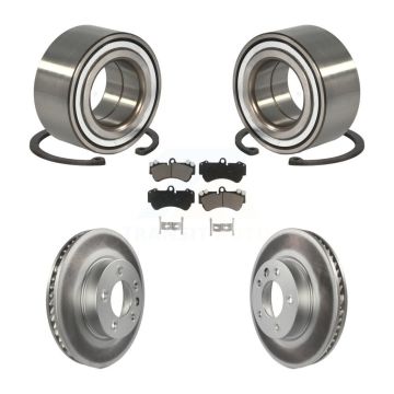 Front Wheel Bearing Coated Brake Rotor And Pad Kit For Porsche Cayenne Volkswagen Touareg KBB-118428