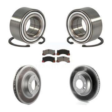 Front Wheel Bearing Coated Disc Brake Rotors And Ceramic Pads Kit For Porsche Cayenne KBB-118430
