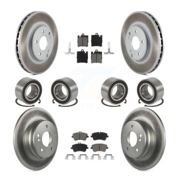 Front Rear Bearing Coat Brake Rotor Pads Kit (10Pc) For Mercedes-Benz C280 C240 C320 C350 KBB-118446