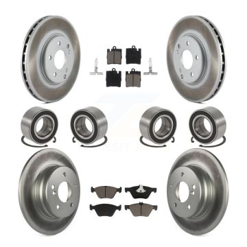 Front Rear Bearing Coat Brake Rotor Pads Kit (10Pc) For Mercedes-Benz E320 Sedan with AWD KBB-118447
