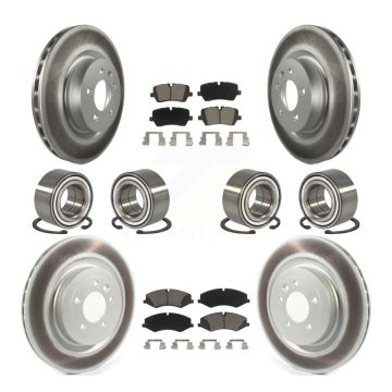 Front Rear Bearing Coated Disc Brake Rotor And Pads Kit (10Pc) For Land Rover Range Sport KBB-118451