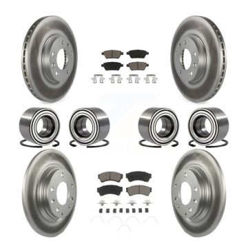Front Rear Bearing Coated Brake Rotor Pads Kit (10Pc) For Ford Fusion Lincoln MKZ Mercury KBB-118459