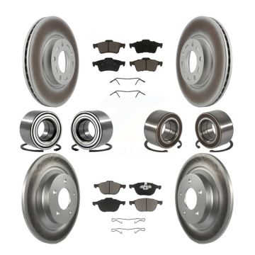 Front Rear Bearing Coated Disc Brake Rotors And Pads Kit (10Pc) For 2006 Mazda 5 To 02 06 KBB-118461