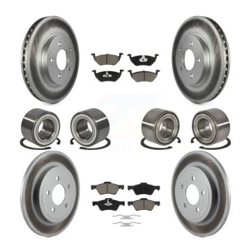 Front Rear Bearing Coated Disc Brake Rotor Pad Kit (10Pc) For Ford Escape Mercury Mariner KBB-118467