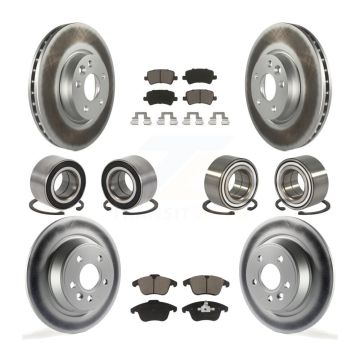 Front Rear Bearing Coat Brake Rotor Pads Kit (10Pc) For 2012-2015 Land Rover Range Evoque KBB-118478