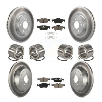 Front Rear Bearing Coated Brake Rotor & Pads Kit (10Pc) For 2010-2011 Mercedes-Benz ML450 KBB-118481