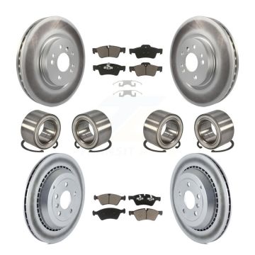 Front Rear Bearing Coated Disc Brake Rotor & Pads Kit (10Pc) For Mercedes-Benz ML500 R350 KBB-118483