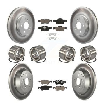 Front Rear Bearing Coated Brake Rotor Pads Kit (10Pc) For Mercedes-Benz ML350 ML320 ML500 KBB-118484