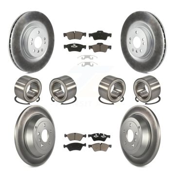 Front Rear Bearings Coated Disc Brake Rotors And Pads Kit (10Pc) For Mercedes-Benz ML320 KBB-118486