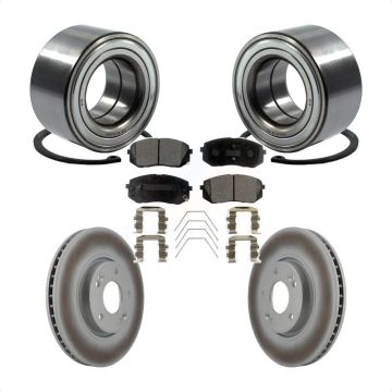 Front Wheel Bearing Coated Disc Brake Rotors And Pads Kit For 2017-2019 Kia Soul EV KBB-118505
