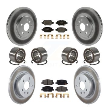Front Rear Bearing Coated Brake Rotor Pads Kit (10Pc) For Buick Encore Chevrolet Trax AWD KBB-118515