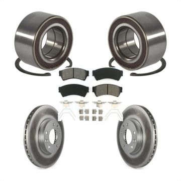 Front Wheel Bearing Coated Disc Brake Rotors And Pads Kit For 2009-2013 Mazda 6 2.5L KBB-118524