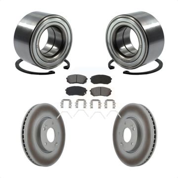 Front Wheel Bearing Coated Disc Brake Rotors And Pads Kit For 2017-2019 Kia Soul EV KBB-118526